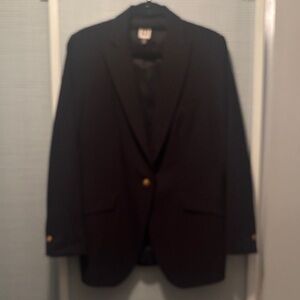 EUC Anne Klein Black Blazer with Gold Buttons